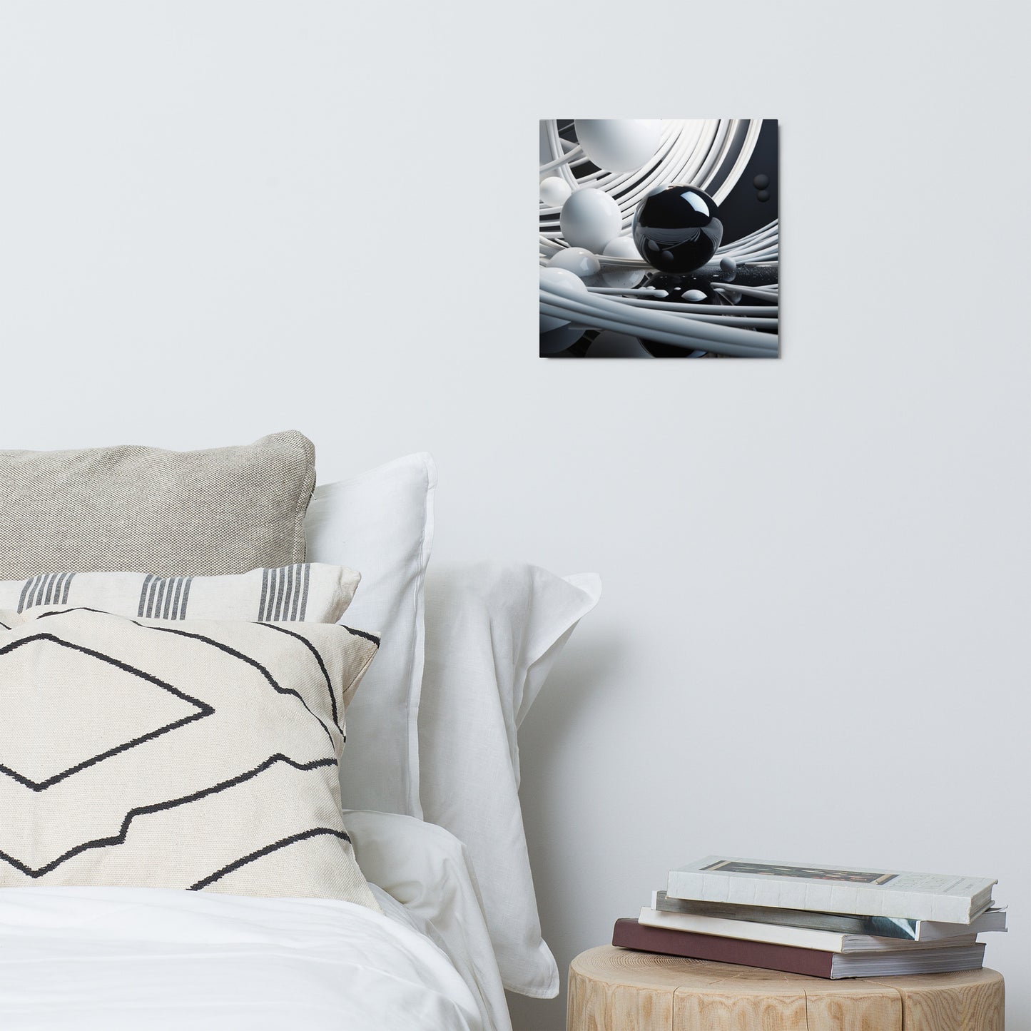 Abstract Monotone: Achromatic Exploration Metal Print