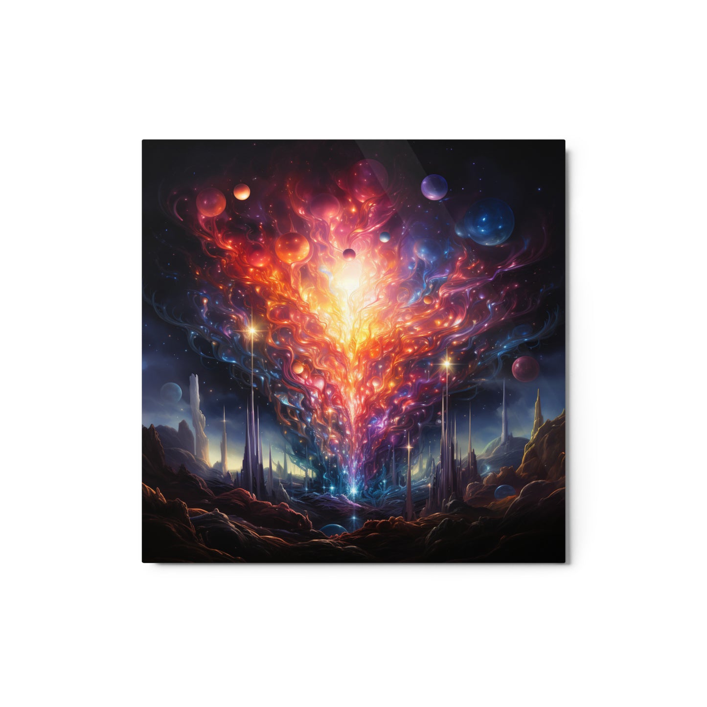 Nebula Whispers: Infinite Tapestry Metal Print