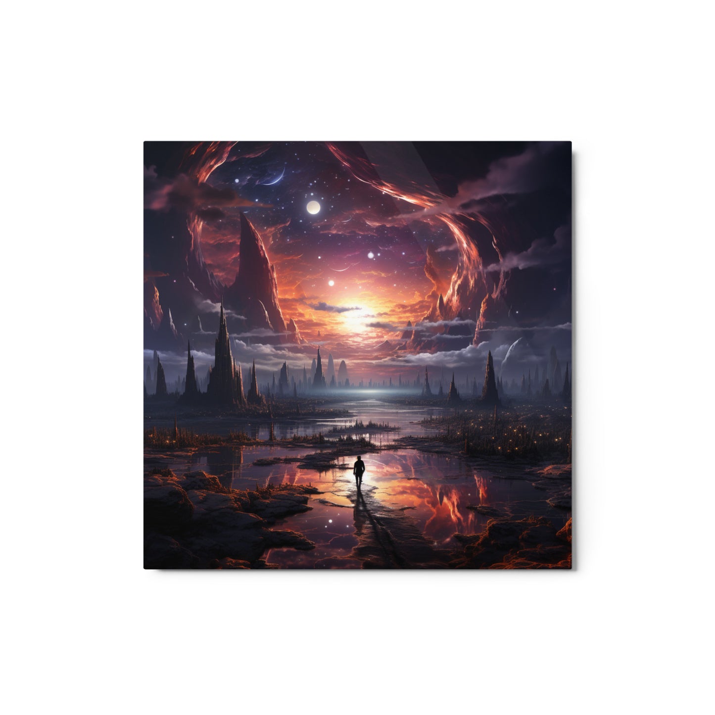 Nebula Nights: Horizons Metal Print