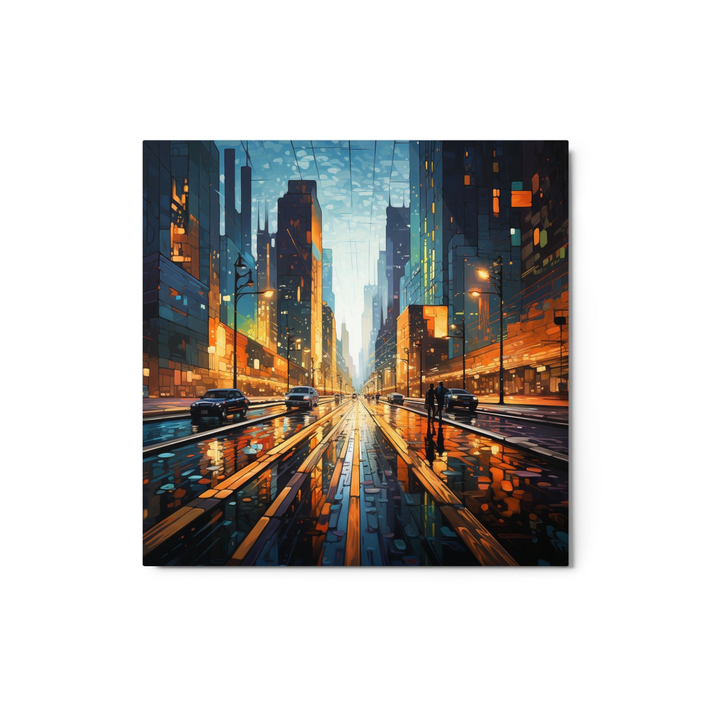 Tales of Pixel Metropolis Metal Print