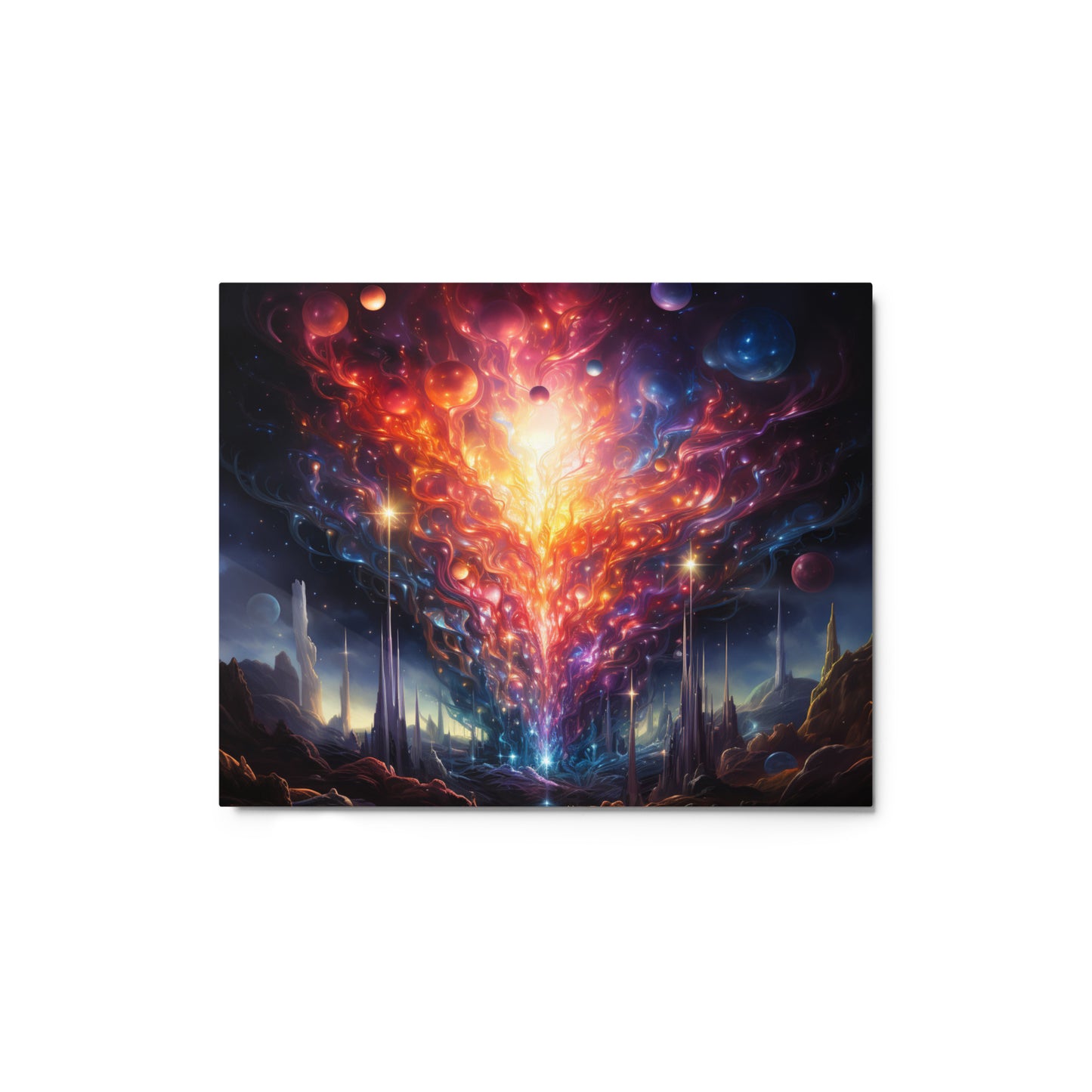 Nebula Whispers: Infinite Tapestry Metal Print