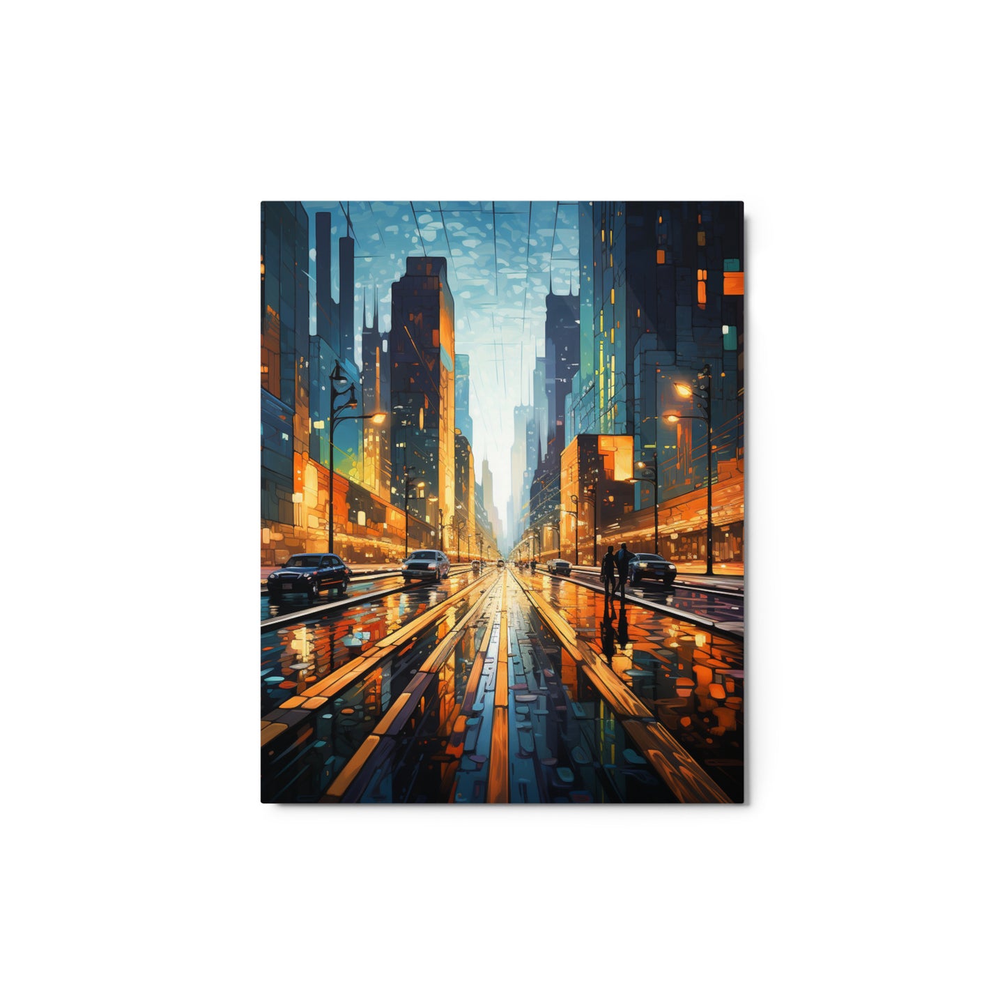 Tales of Pixel Metropolis Metal Print