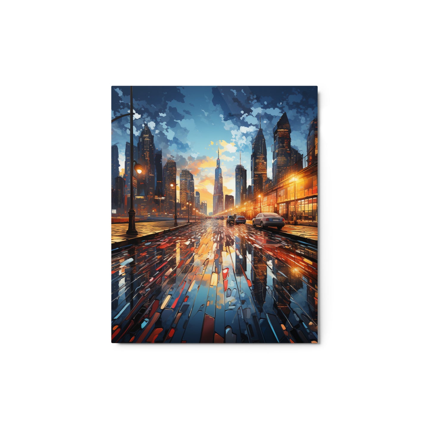 Pixel Metropolis: Urban Wonders Metal Print