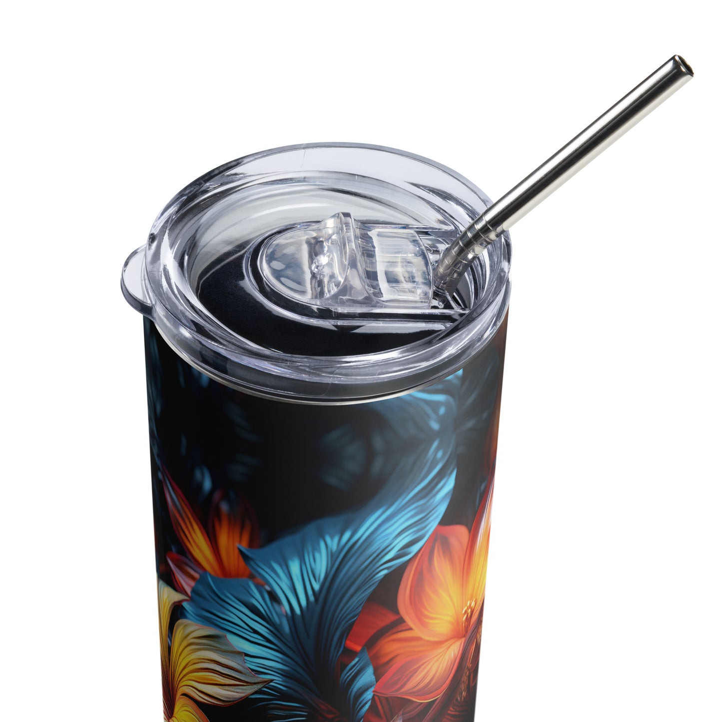 Neon Bloom Stainless steel tumbler