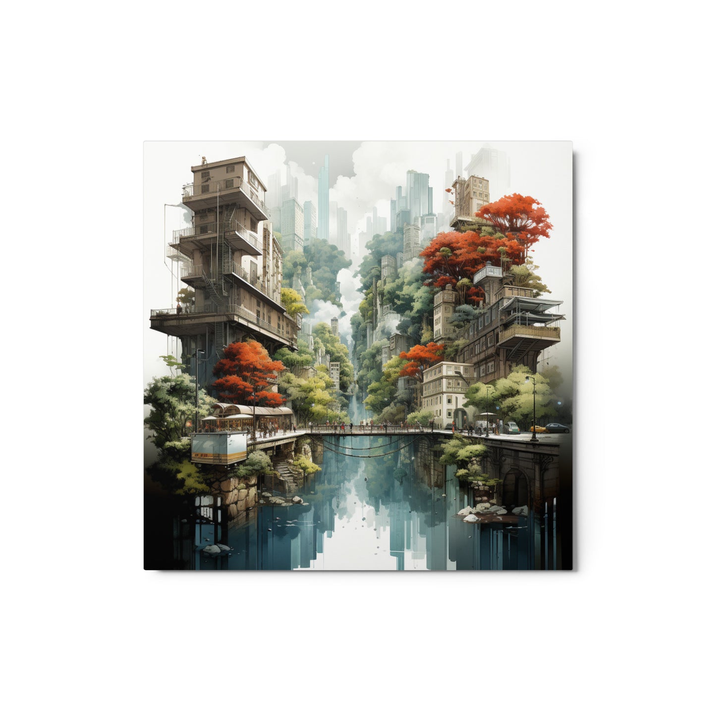 Eastern Mirage: Urban Realm Metal Print