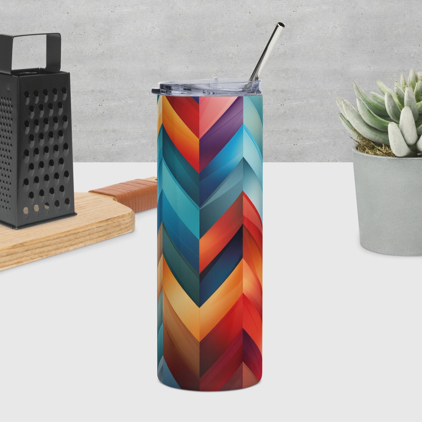 Geometric Triad Stainless steel tumbler