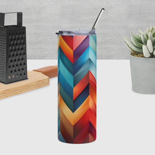 Geometric Triad Stainless steel tumbler