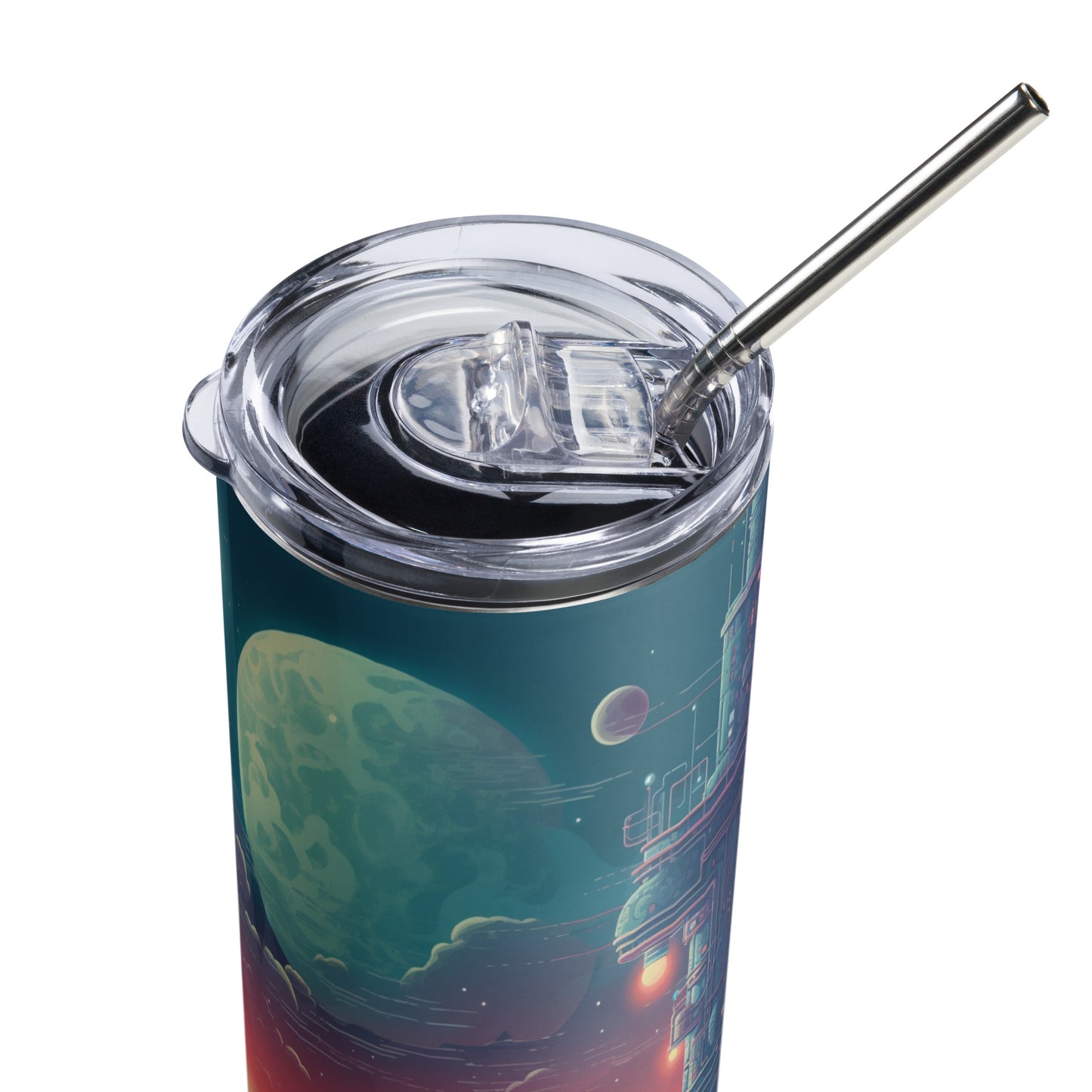 Galactic Pixel Voyage Stainless steel tumbler